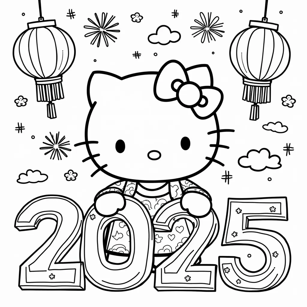 hello Kitty coloring pages