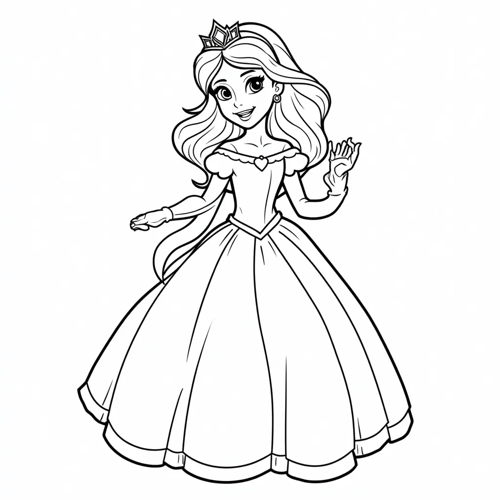 fairy tale princess coloring pages