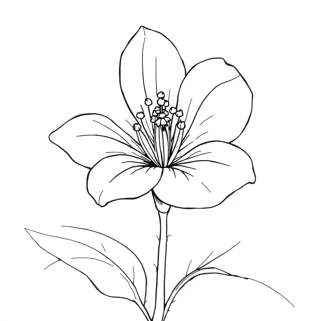 多束茂盛油桐花素描 Páginas para Colorear