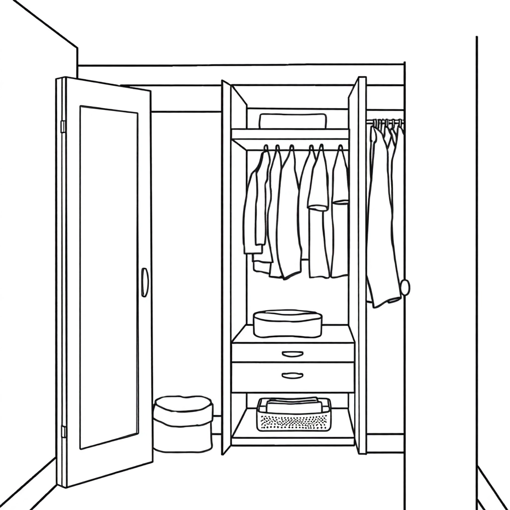 closed closet صفحات التلوين
