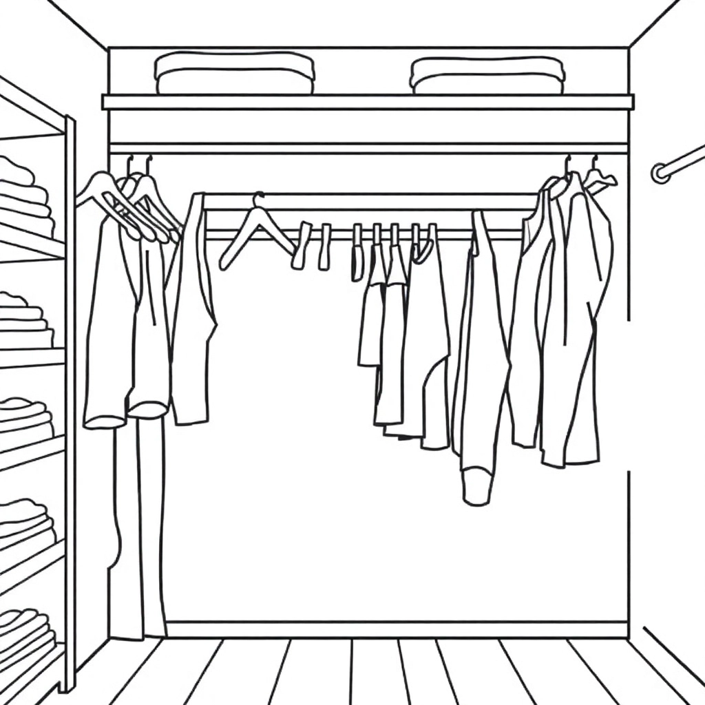 closet wardrobe صفحات التلوين