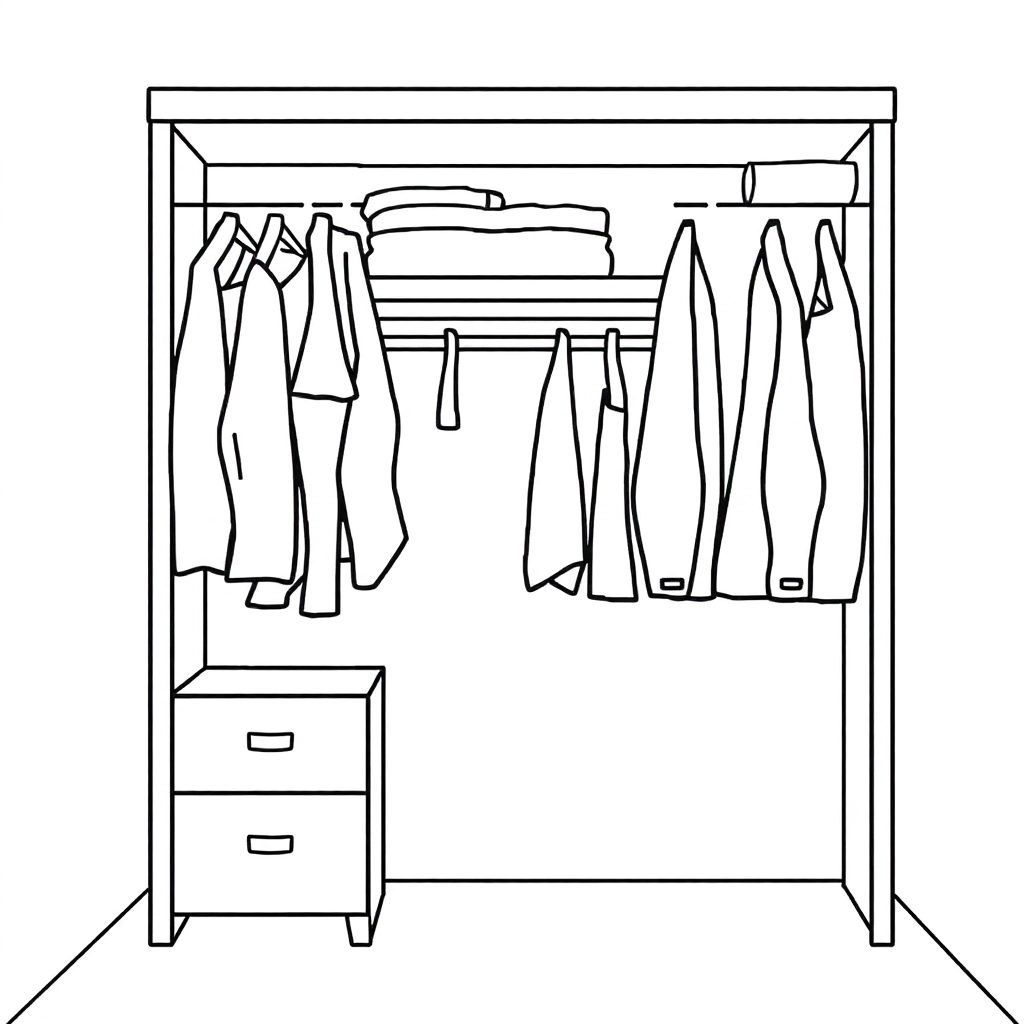 closet wardrobe صفحات التلوين