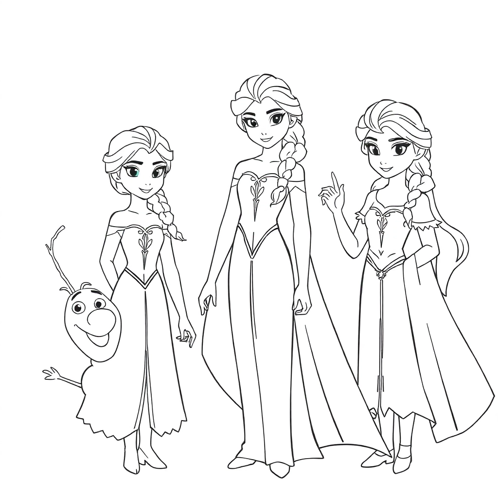 Frozen صفحات التلوين