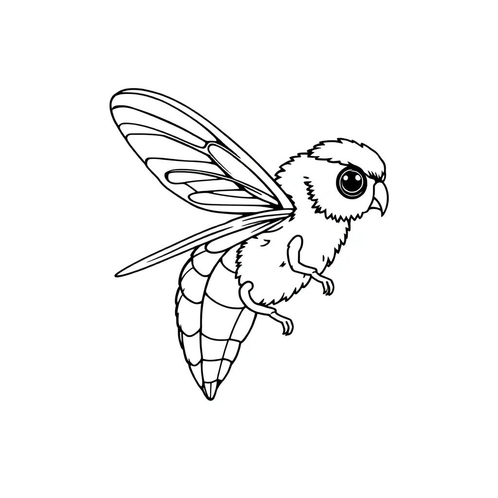 Una paloma y una abeja صفحات التلوين