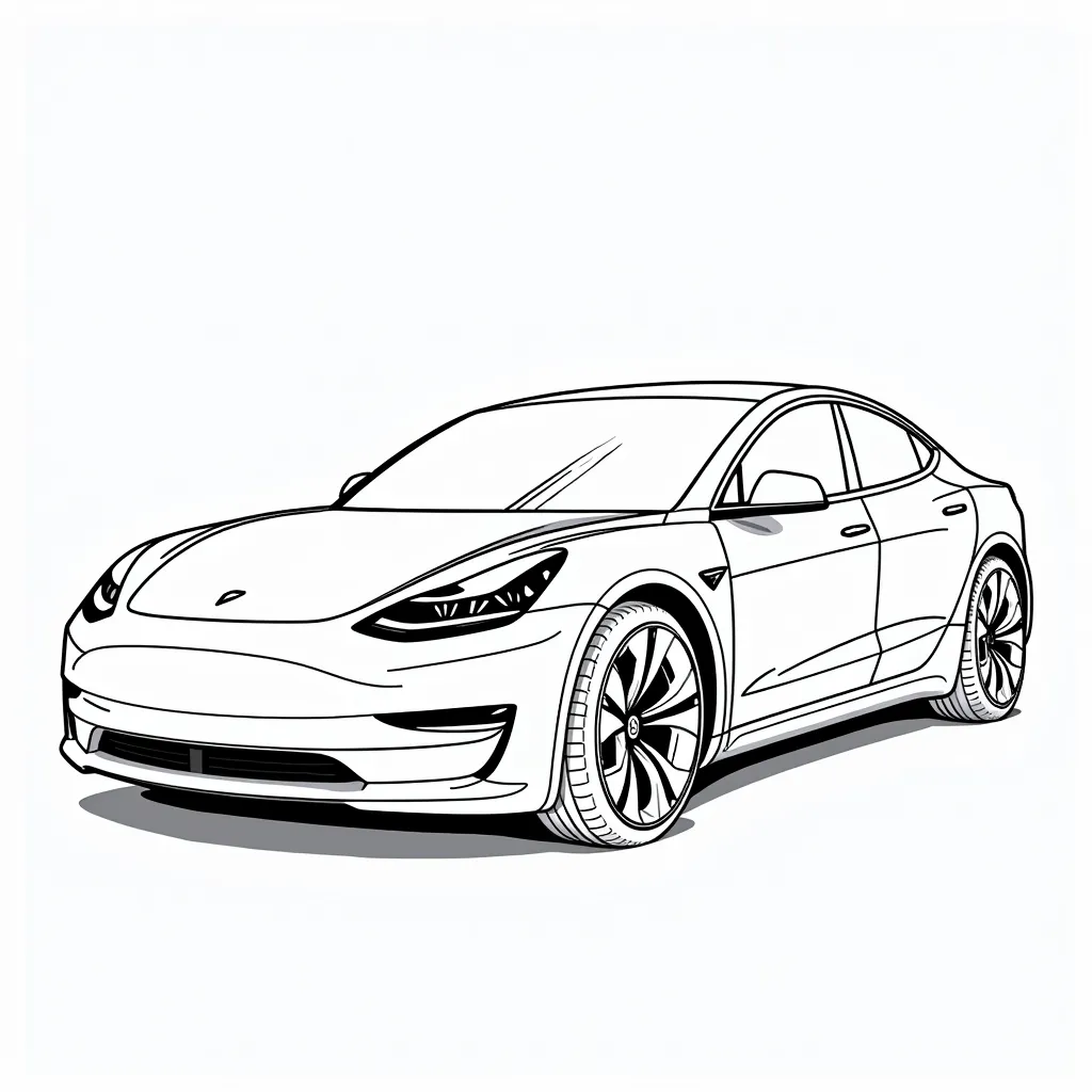 tesla modely coloring pages