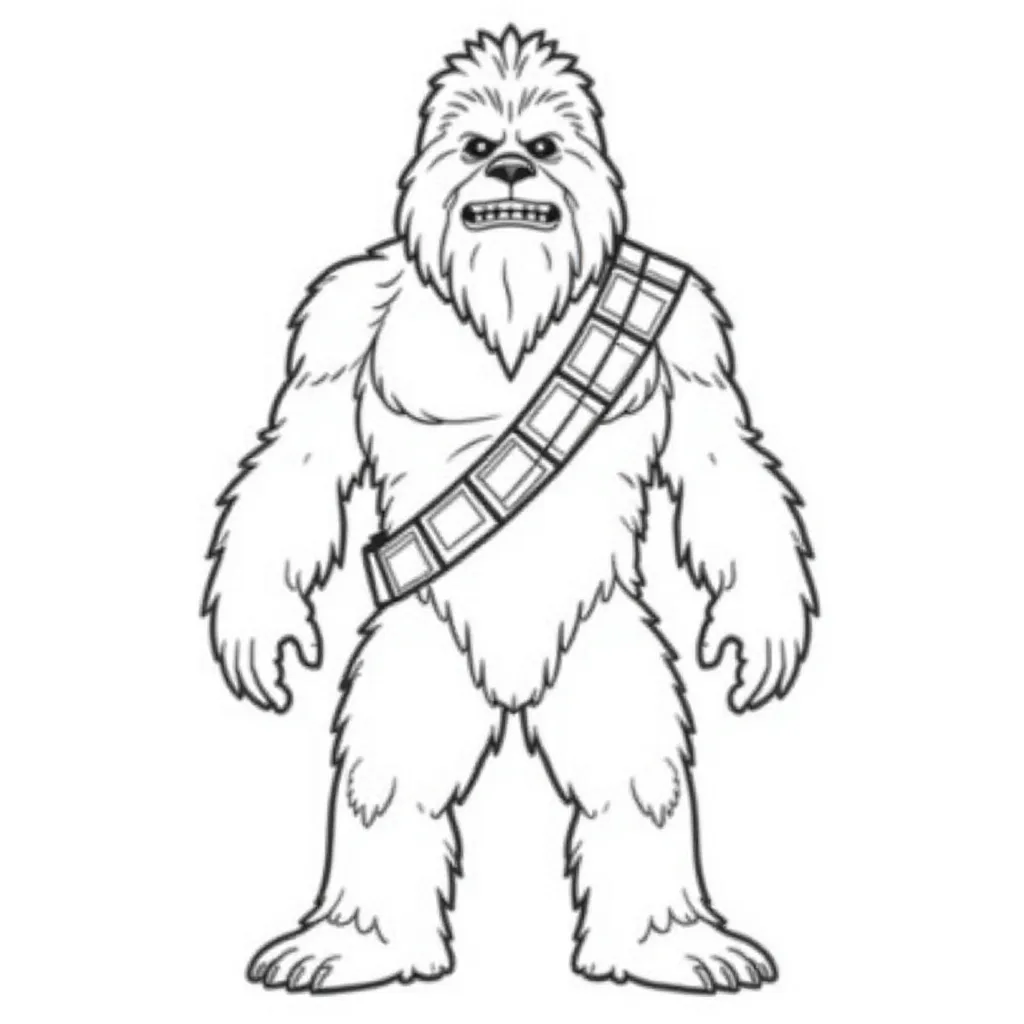 Chewbacca standing tall and proud صفحات التلوين