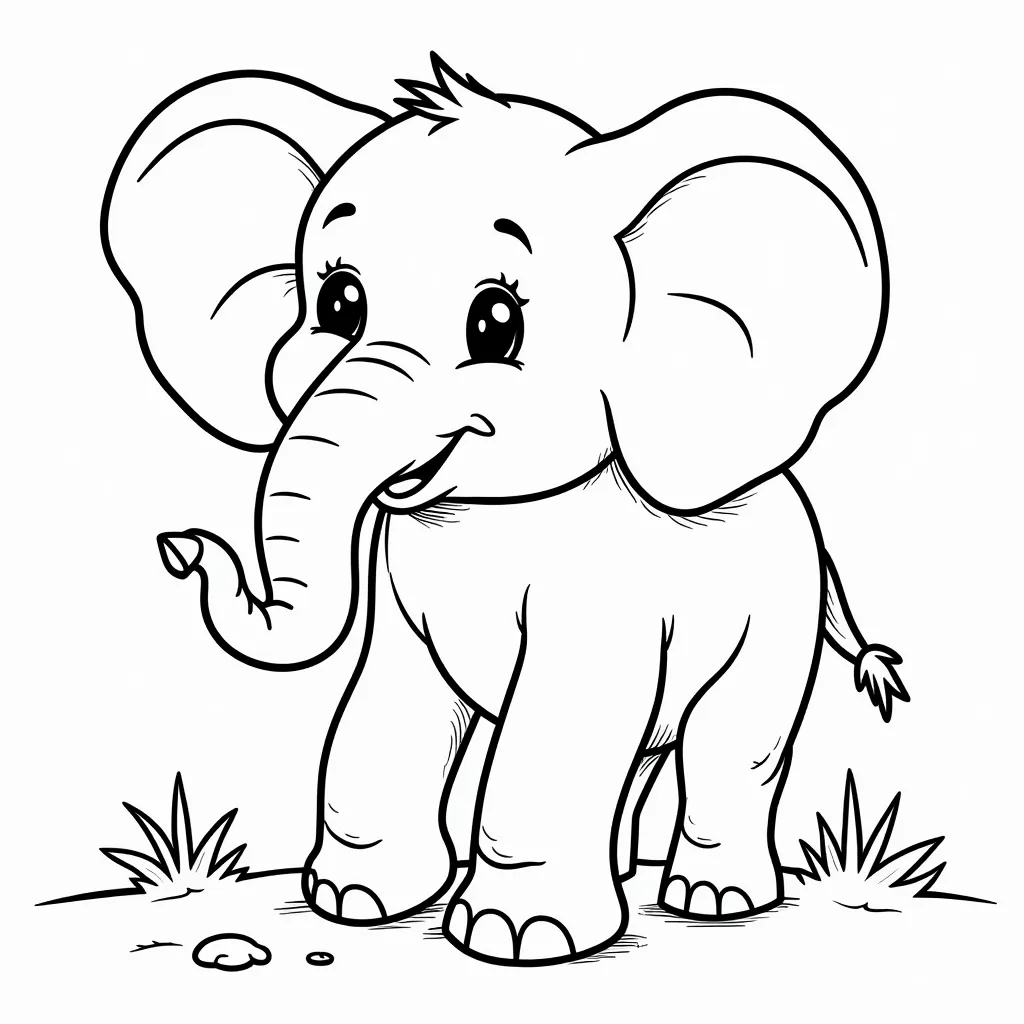 big elephant coloring pages