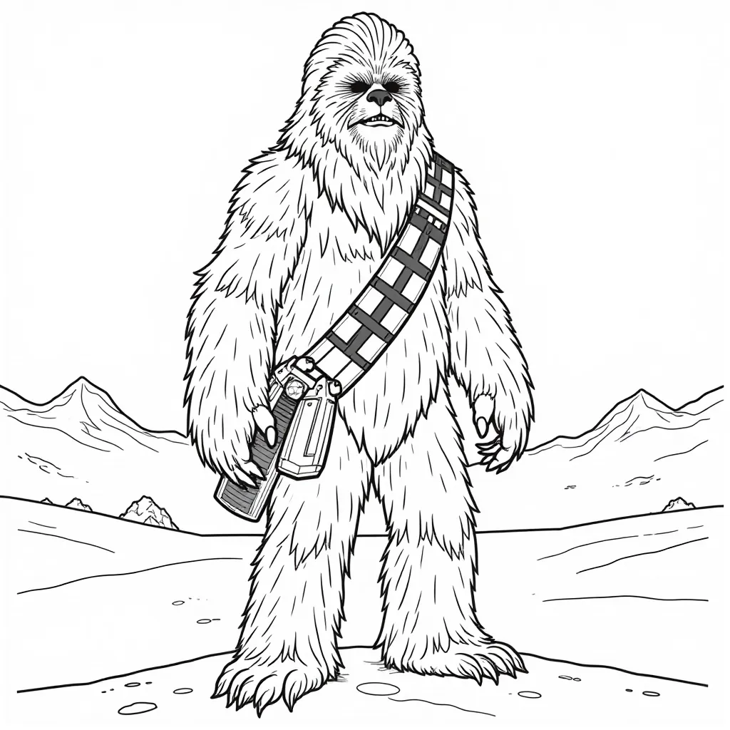  Chewbacca bundled up on Hoth صفحات التلوين
