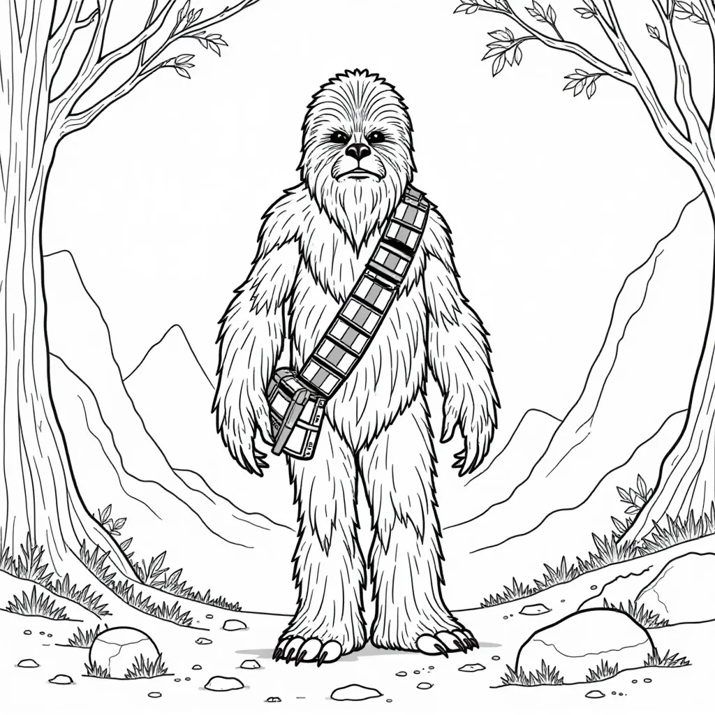  Young Chewbacca on Kashyyyk صفحات التلوين