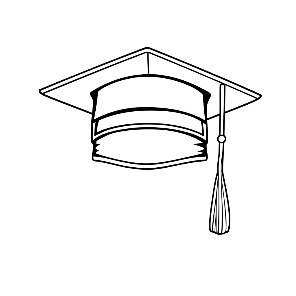 graduation cap صفحات التلوين