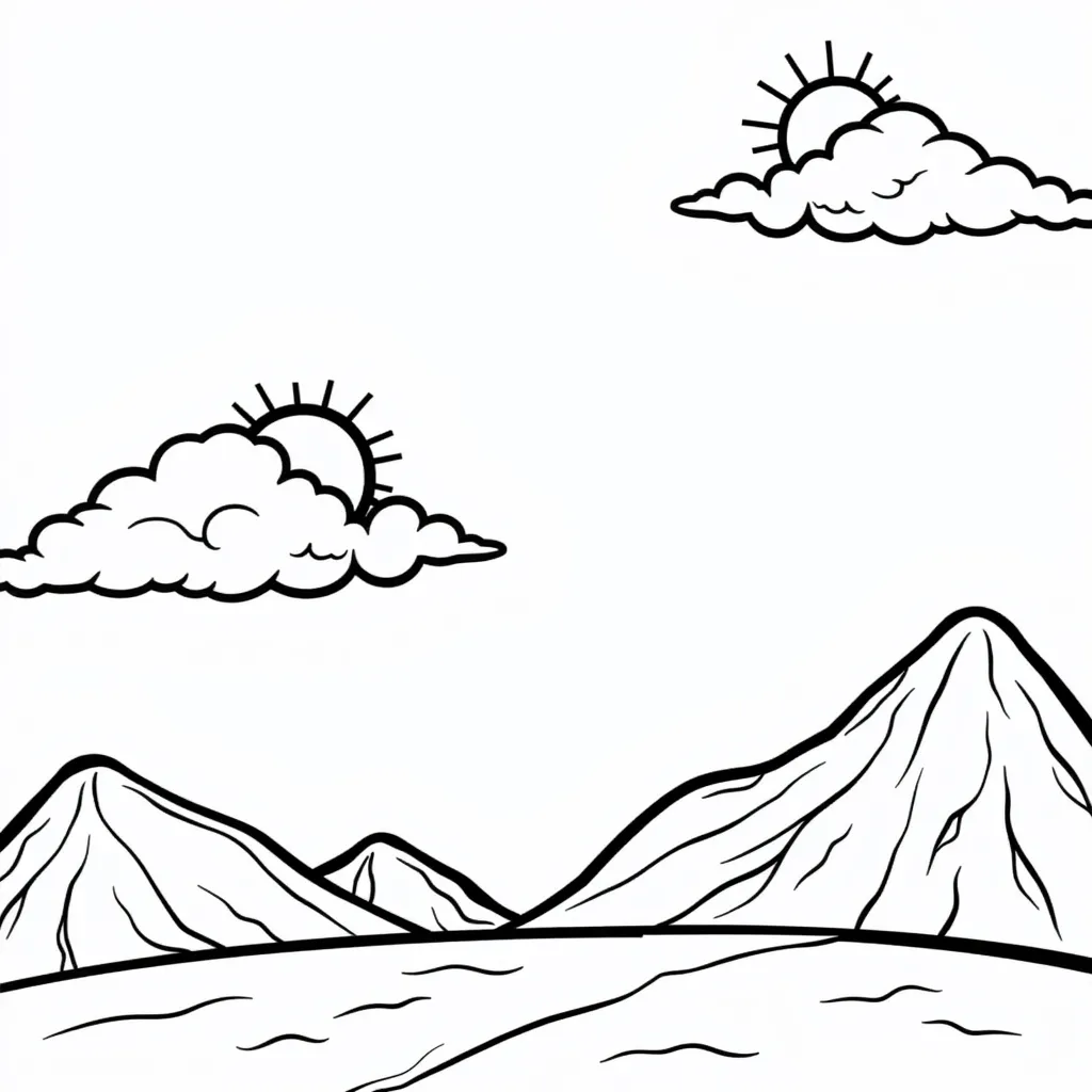 sky  coloring pages