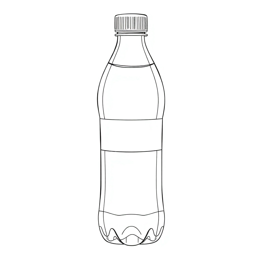 矿泉水瓶简笔画 صفحات التلوين