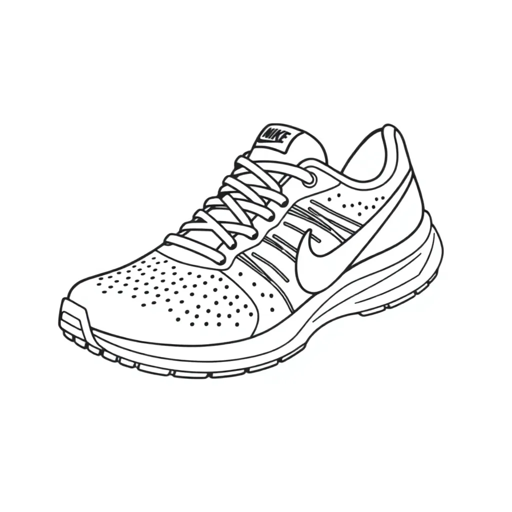  Nike Running Shoes صفحات التلوين