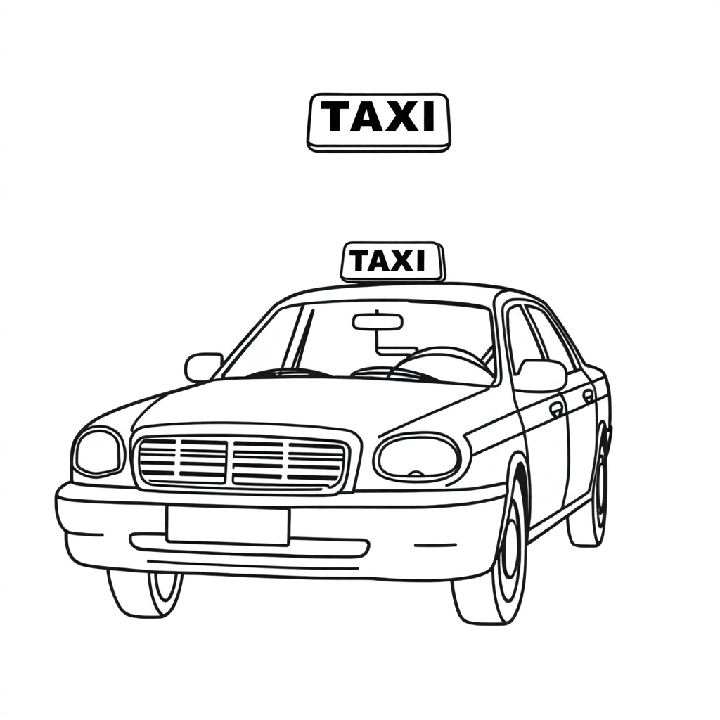 出租车 Páginas para Colorear
