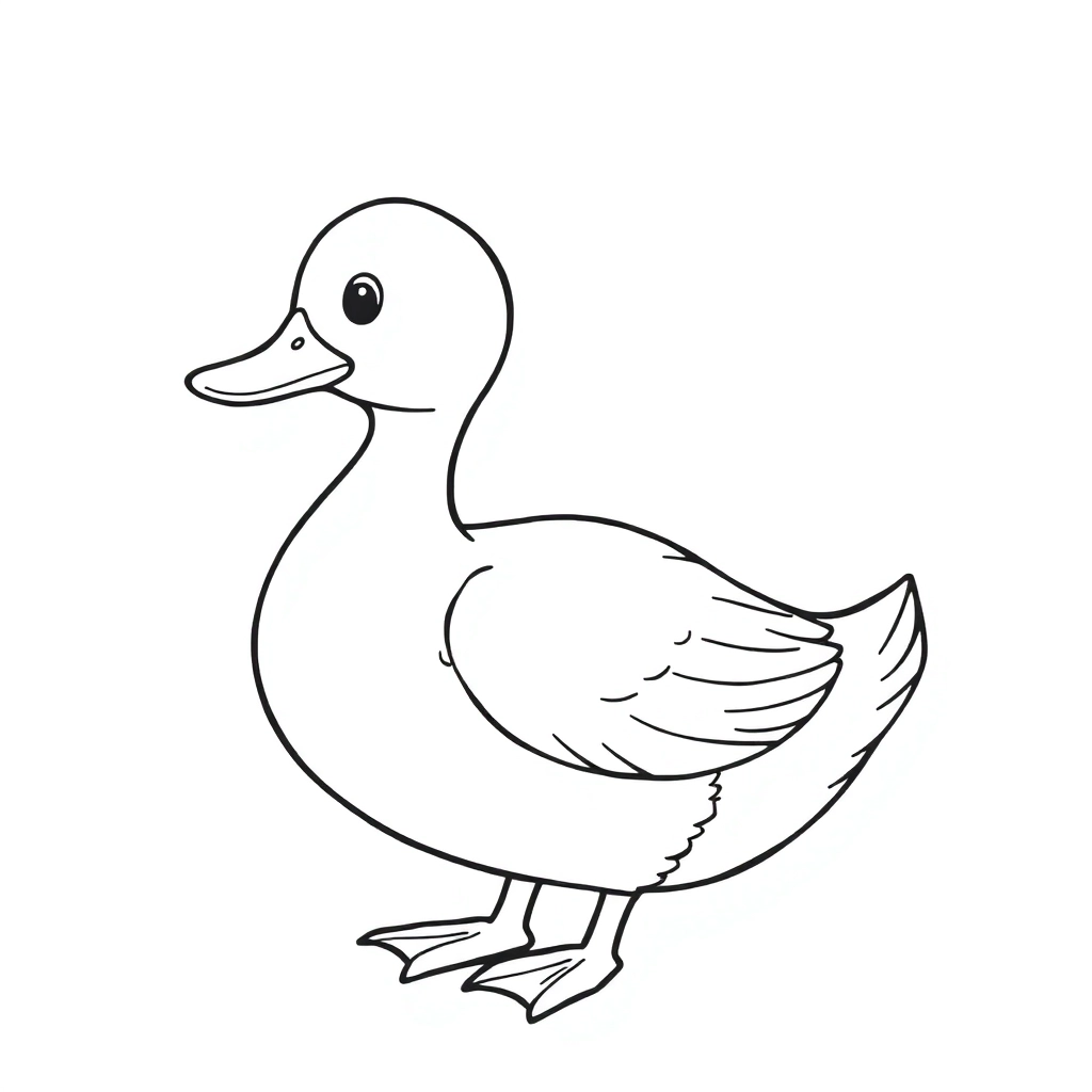 رسم بطة مبسط
