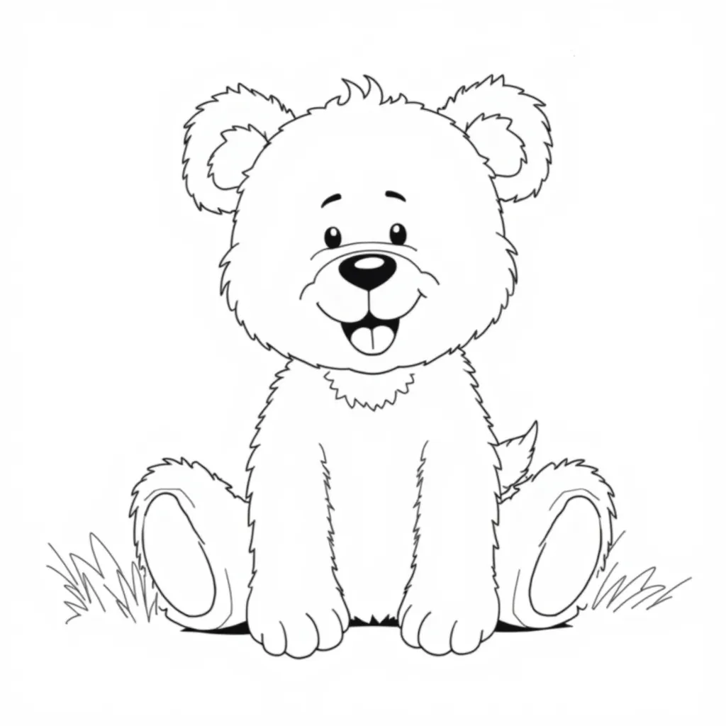 teddy dog coloring pages