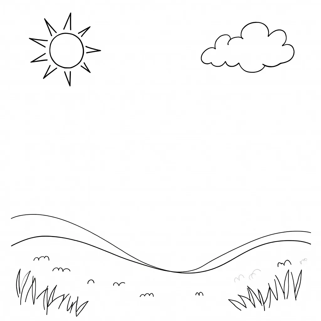 sunshine and wind coloring pages