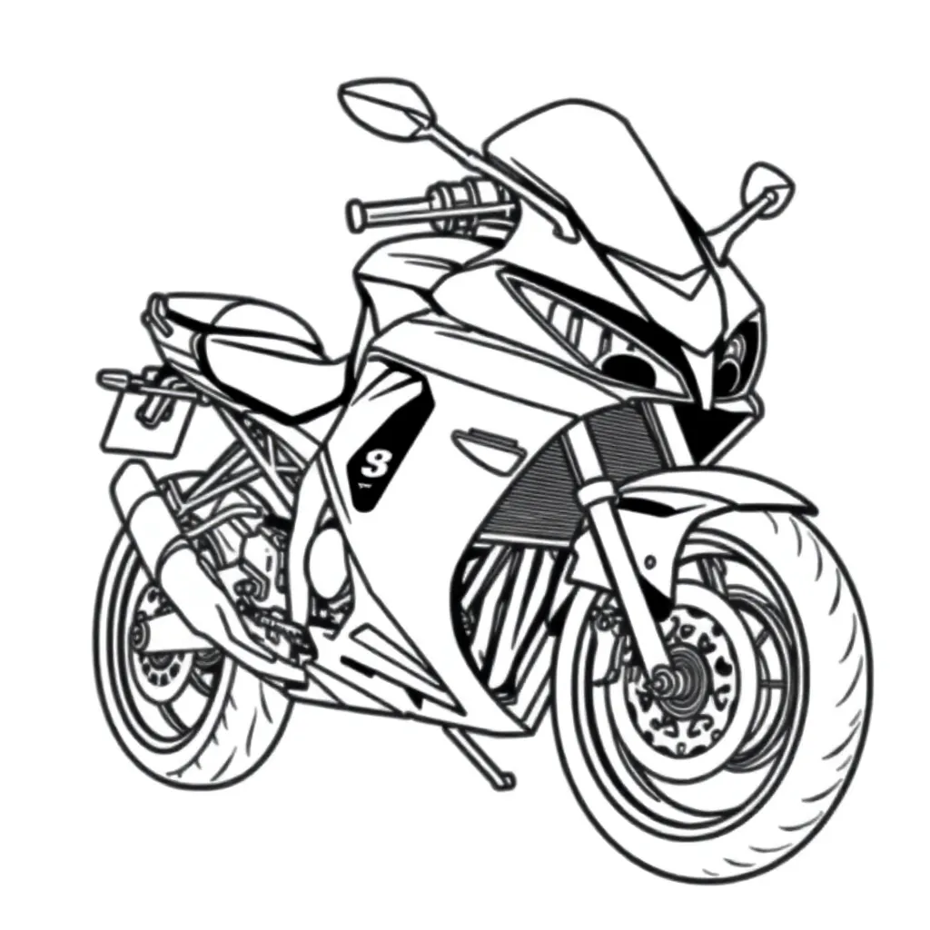 Kawasaki Ninja 400 صفحات التلوين