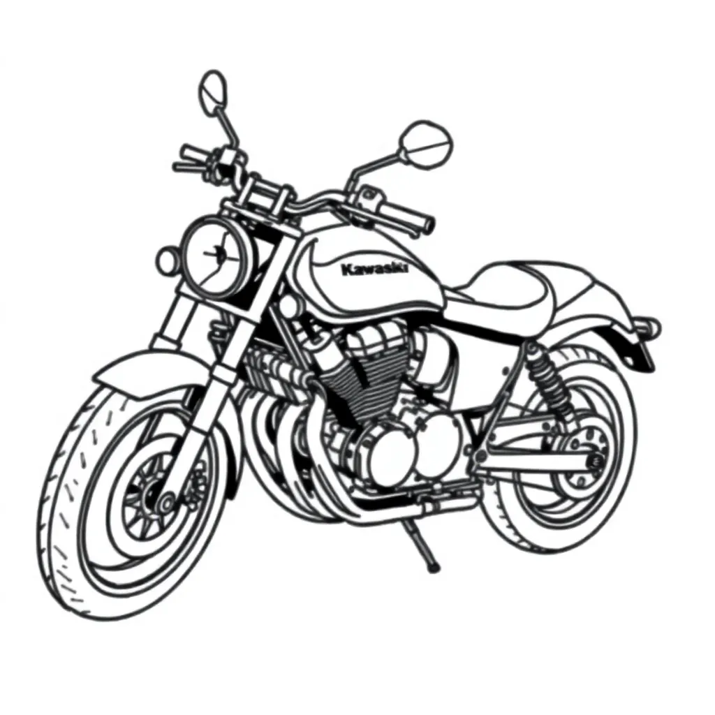  Kawasaki Vulcan 900 Custom صفحات التلوين