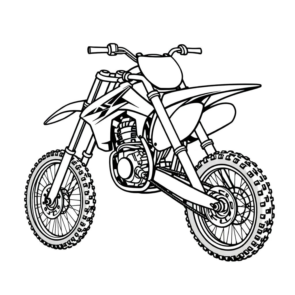  Kawasaki KX250 صفحات التلوين