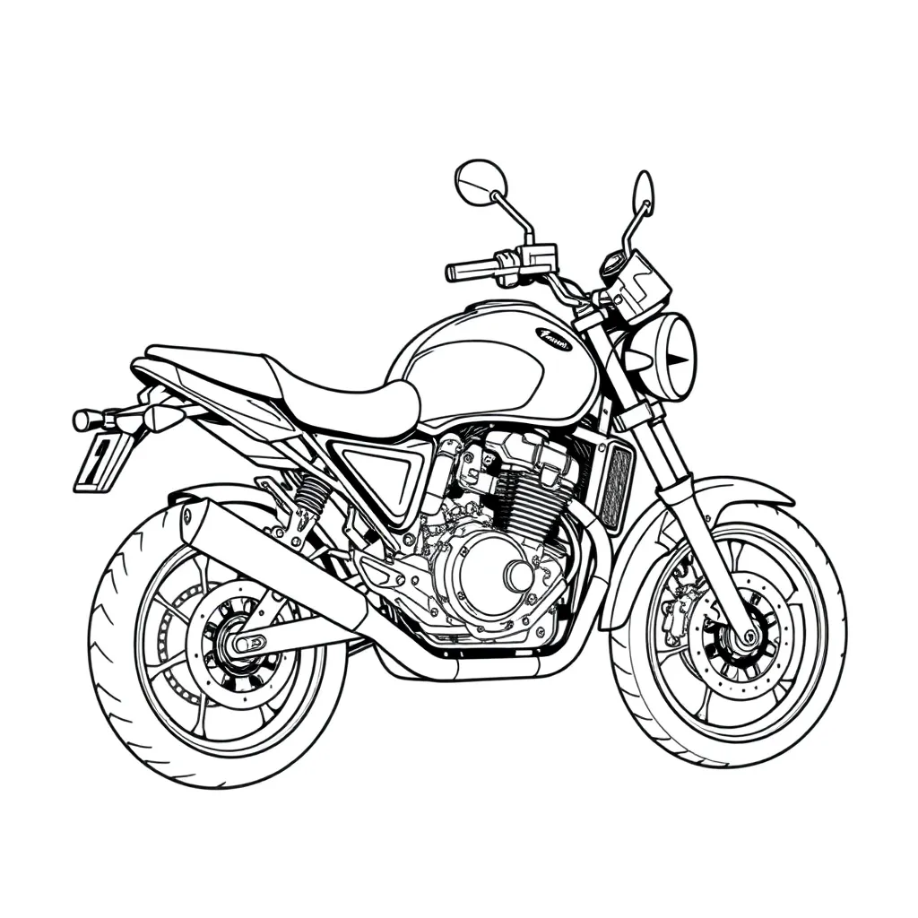  Kawasaki W800 صفحات التلوين