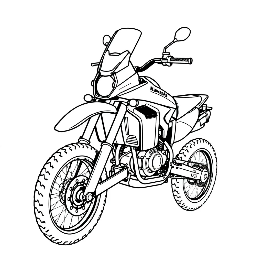  Kawasaki KLX300 صفحات التلوين