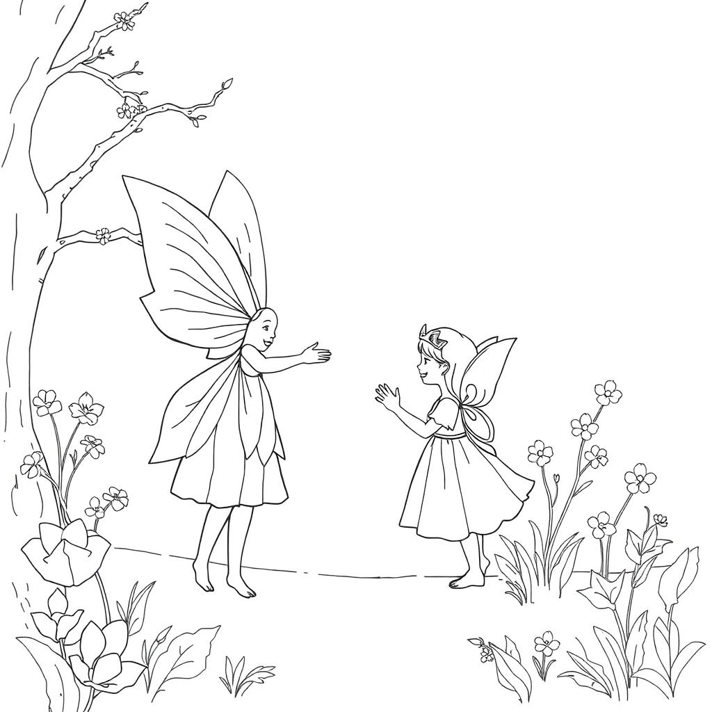 fairy tale صفحات التلوين