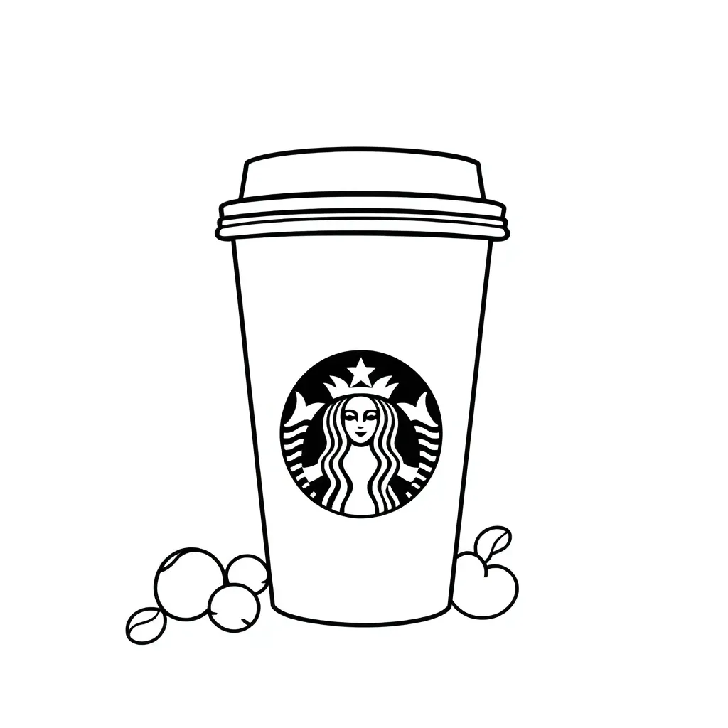  Starbucks Coffee Bean صفحات التلوين