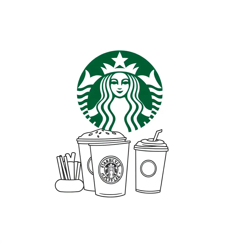 Starbucks Menu صفحات التلوين