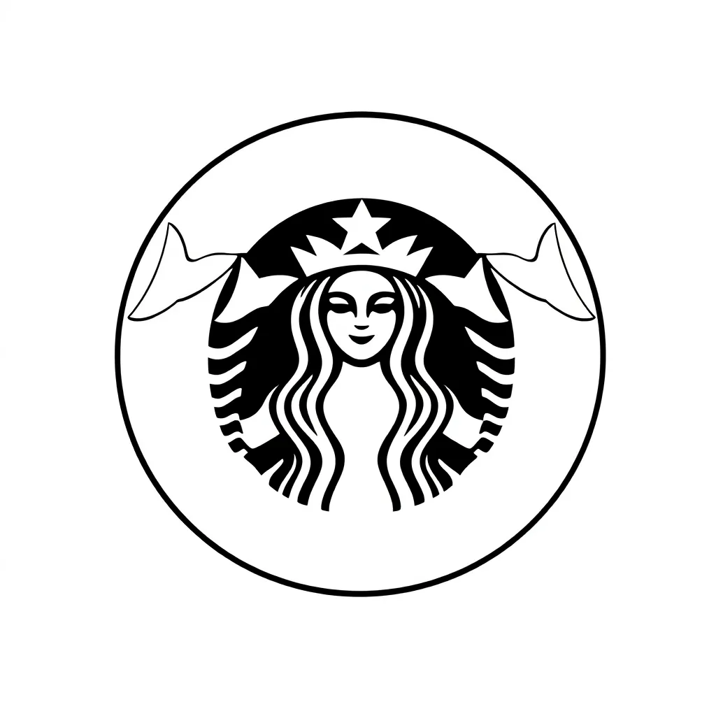 Starbucks Logo صفحات التلوين