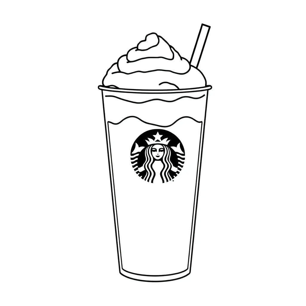  Starbucks Frappuccino صفحات التلوين