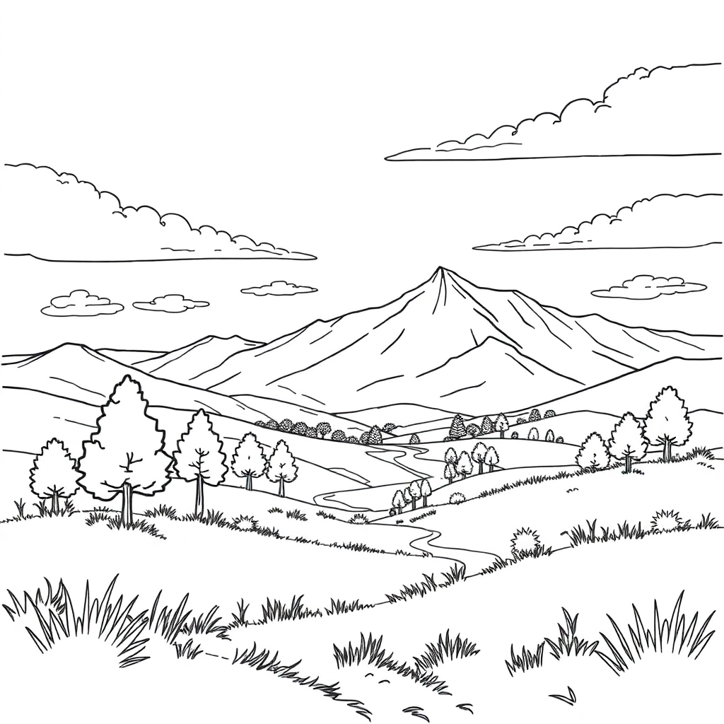 风景 صفحات التلوين
