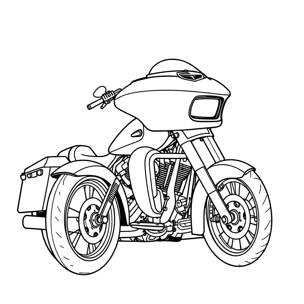  harley davidson Road Glide 3 صفحات التلوين