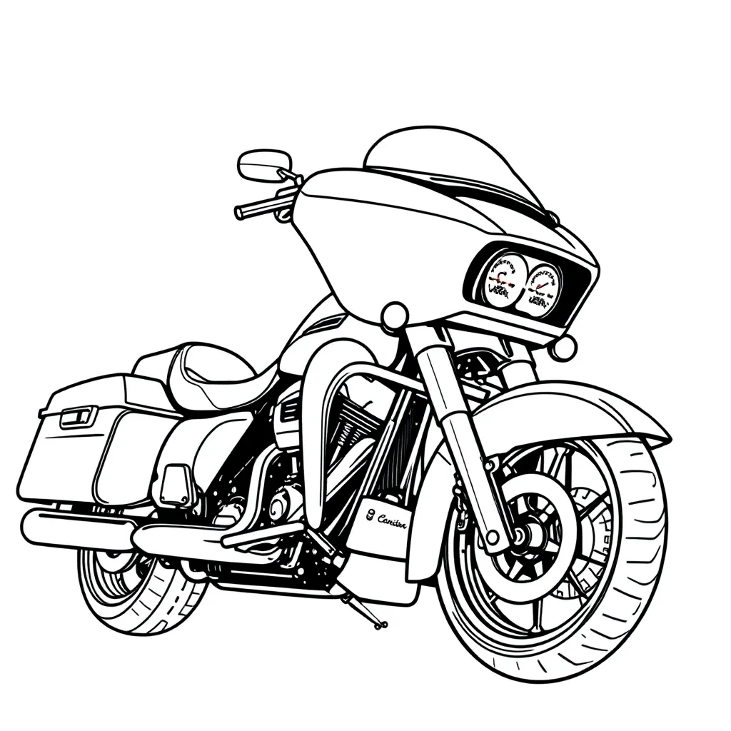 harley davidson Road Glide Limited صفحات التلوين