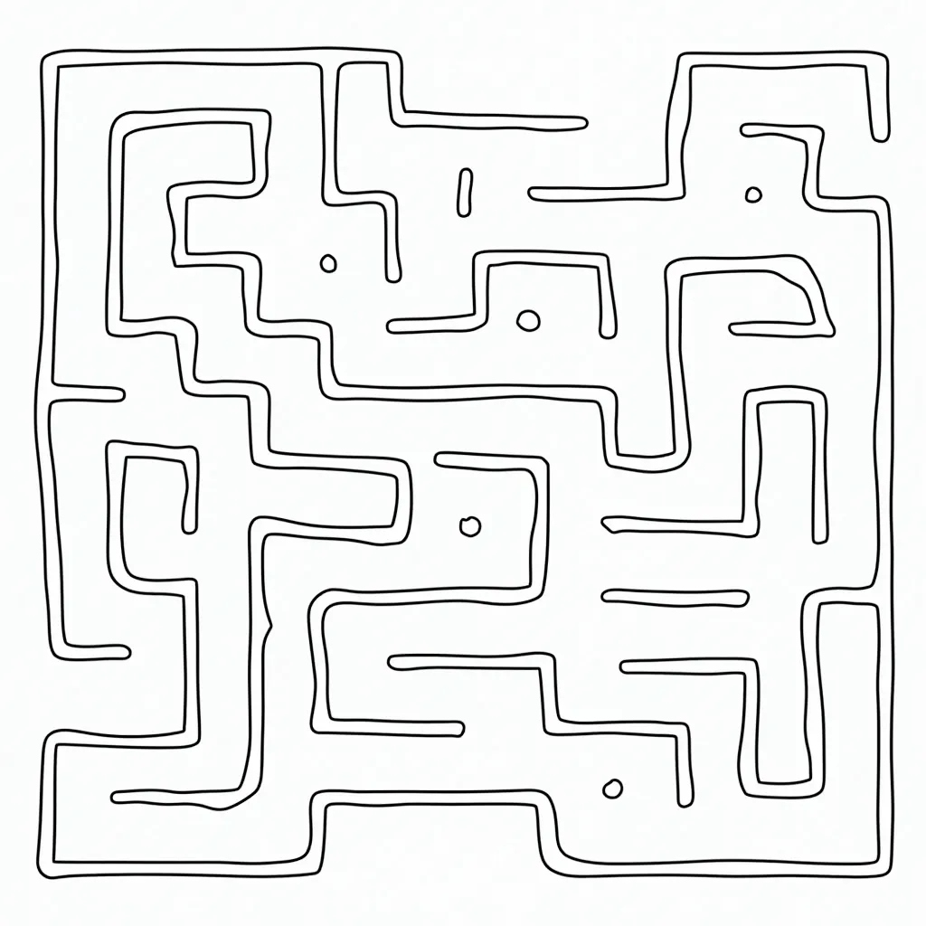 Cartoon background maze coloring pages