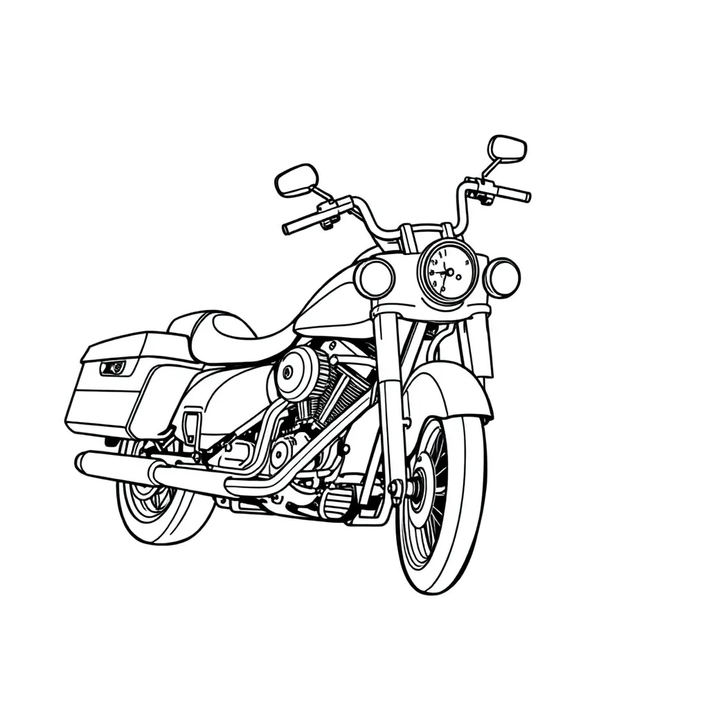  harley davidson Electra Glide Standard صفحات التلوين