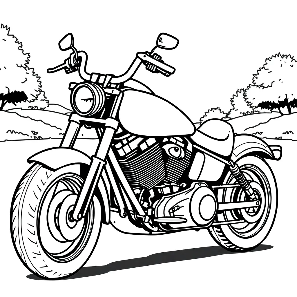  harley davidson Fat Bob صفحات التلوين