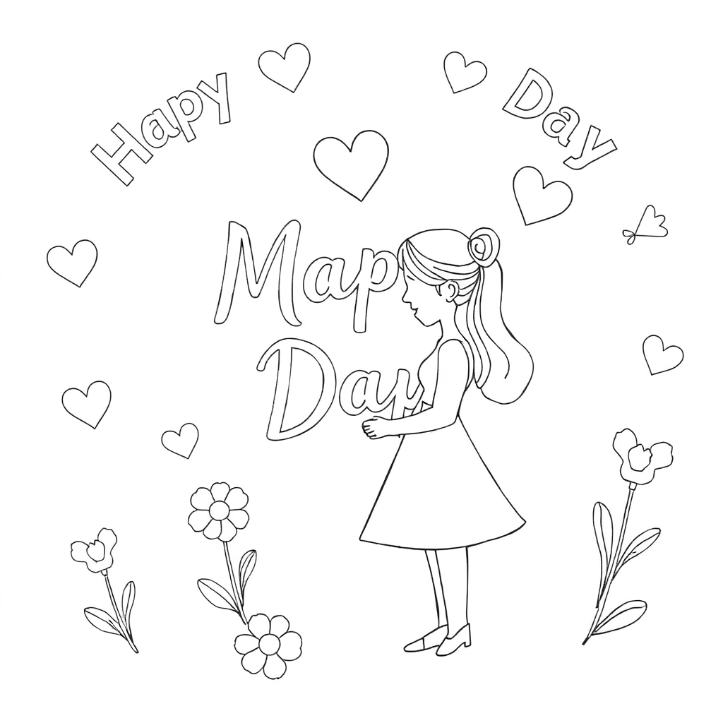 happy mothers day صفحات التلوين
