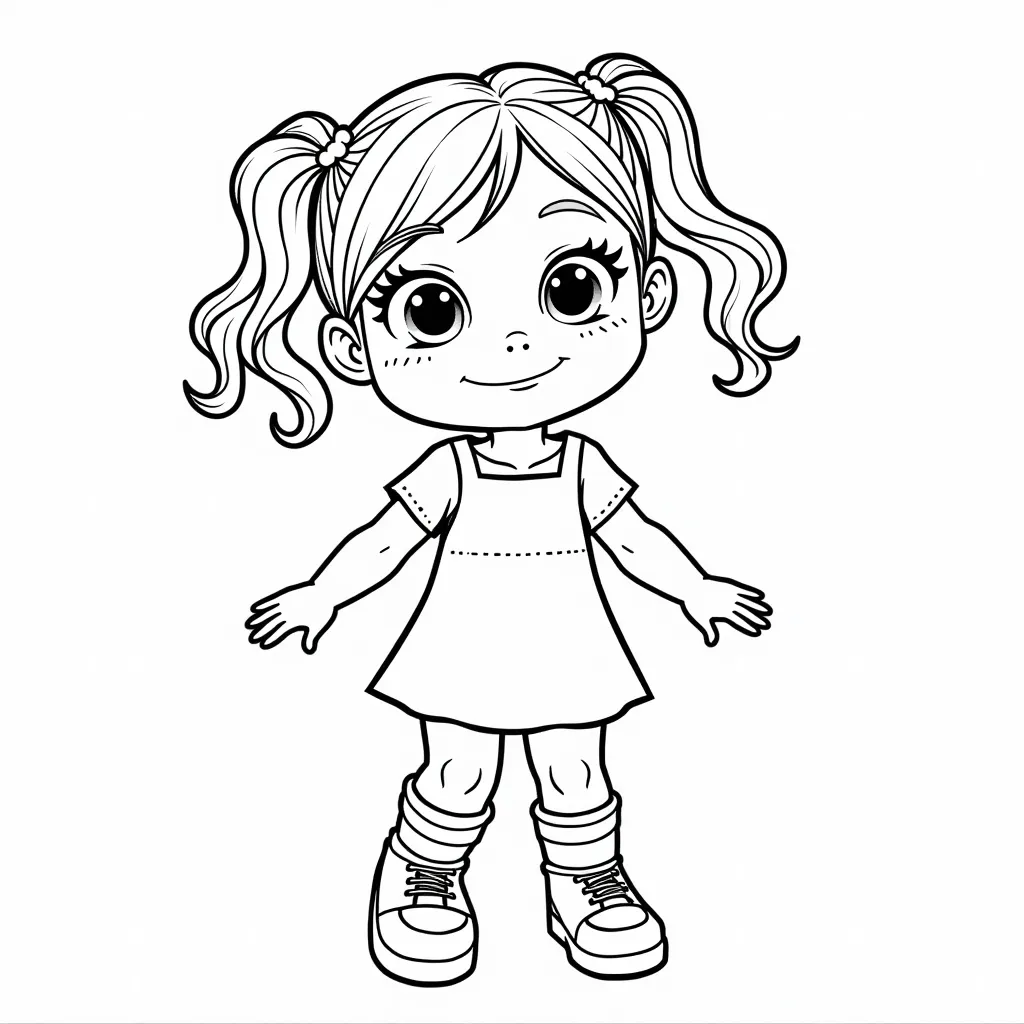 big girl coloring pages