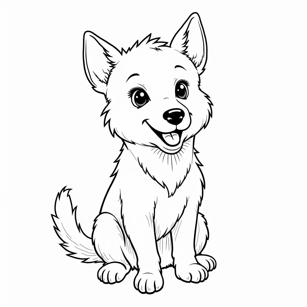 There's a little dog on his head coloring pages