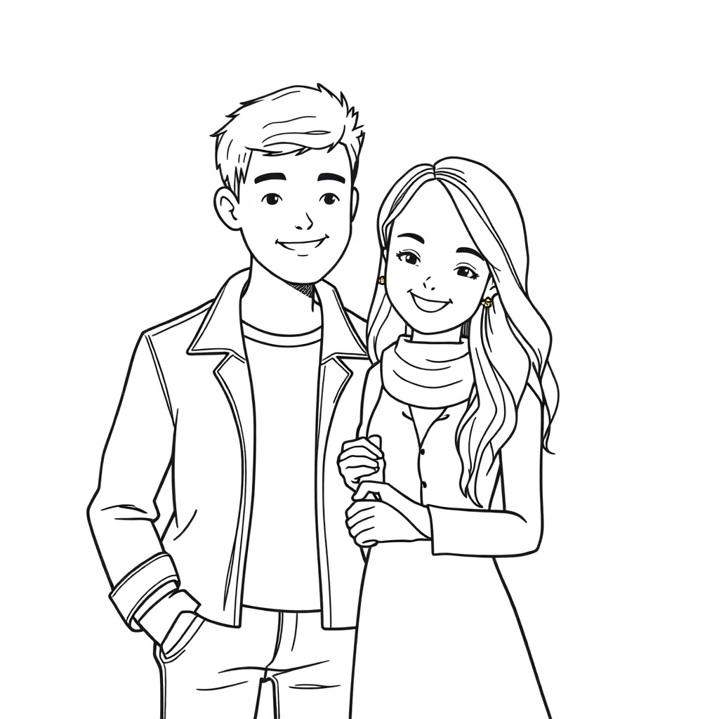 couple صفحات التلوين