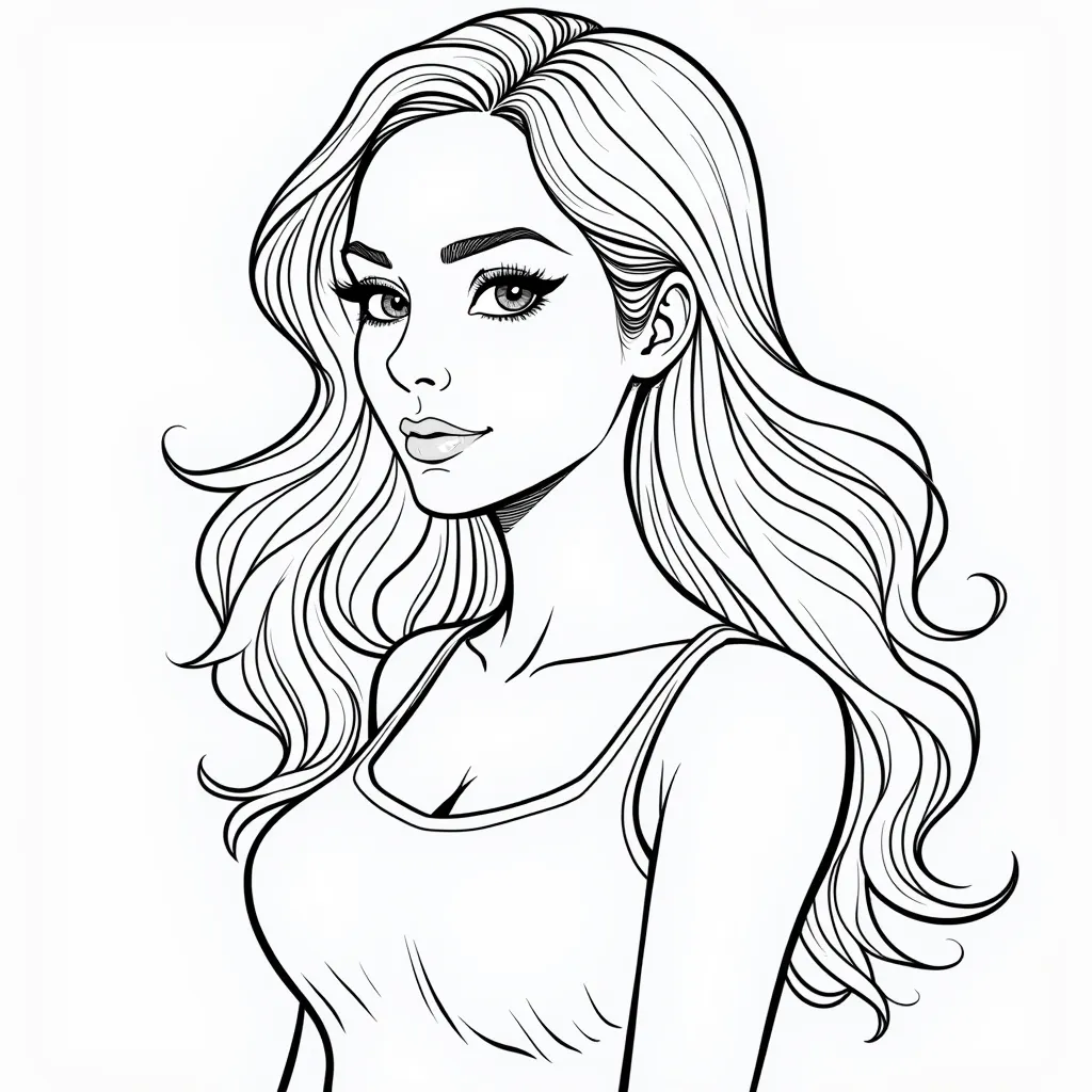 beautiful woman coloring pages