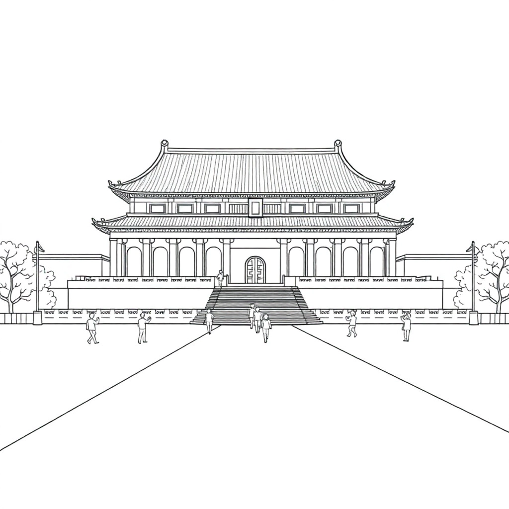 天安门广场 صفحات التلوين