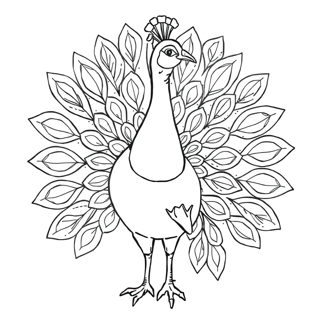 Peacock coloring 3d صفحات التلوين