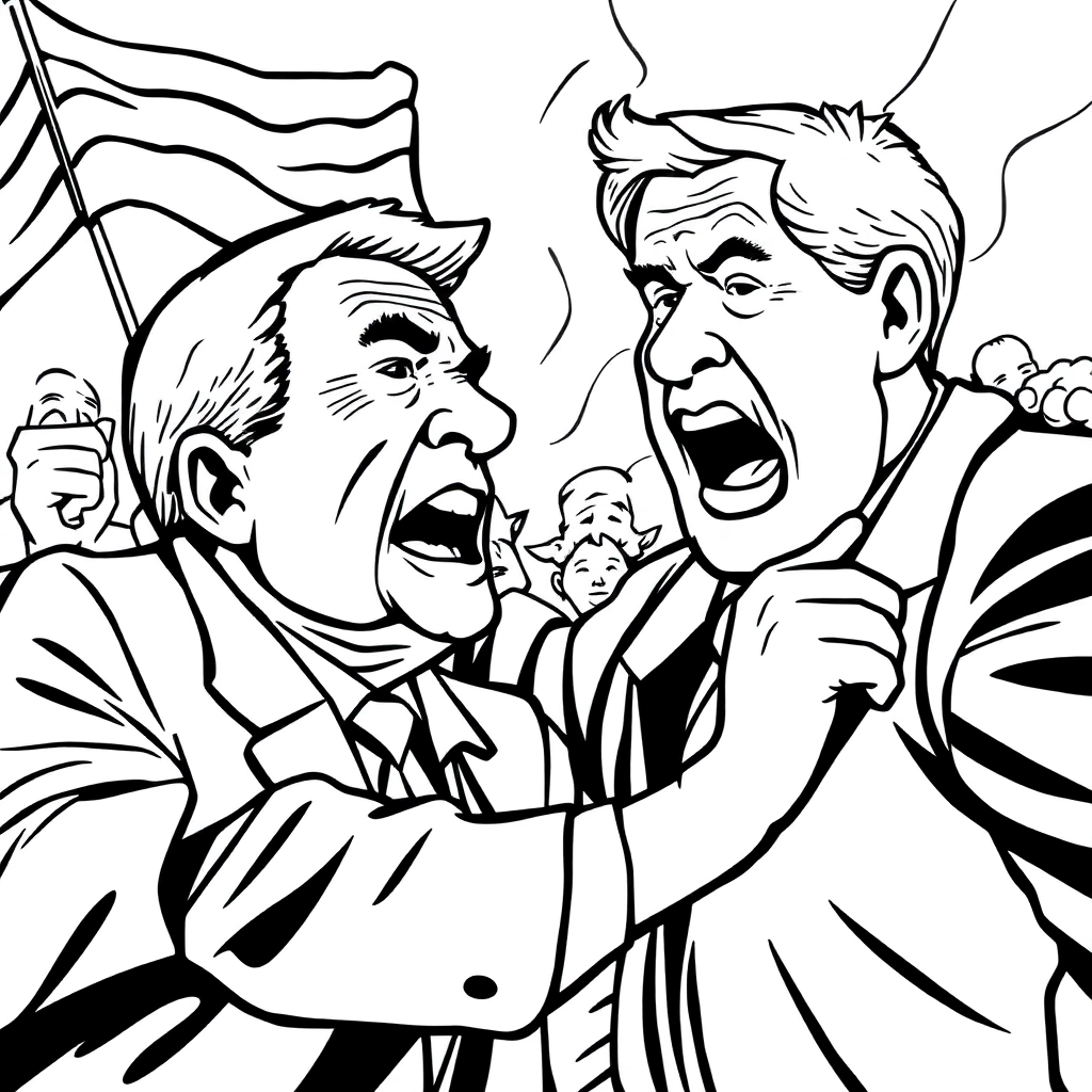 trump fighting russia صفحات التلوين