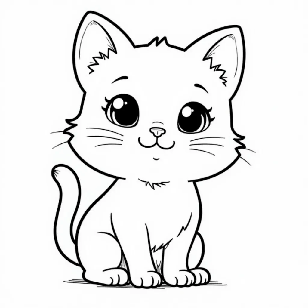 cute cat coloring pages