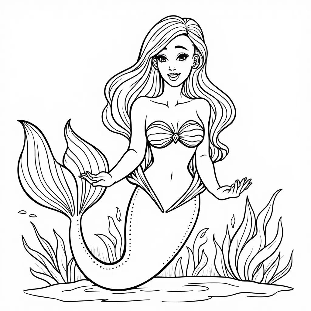 美人鱼 coloring pages