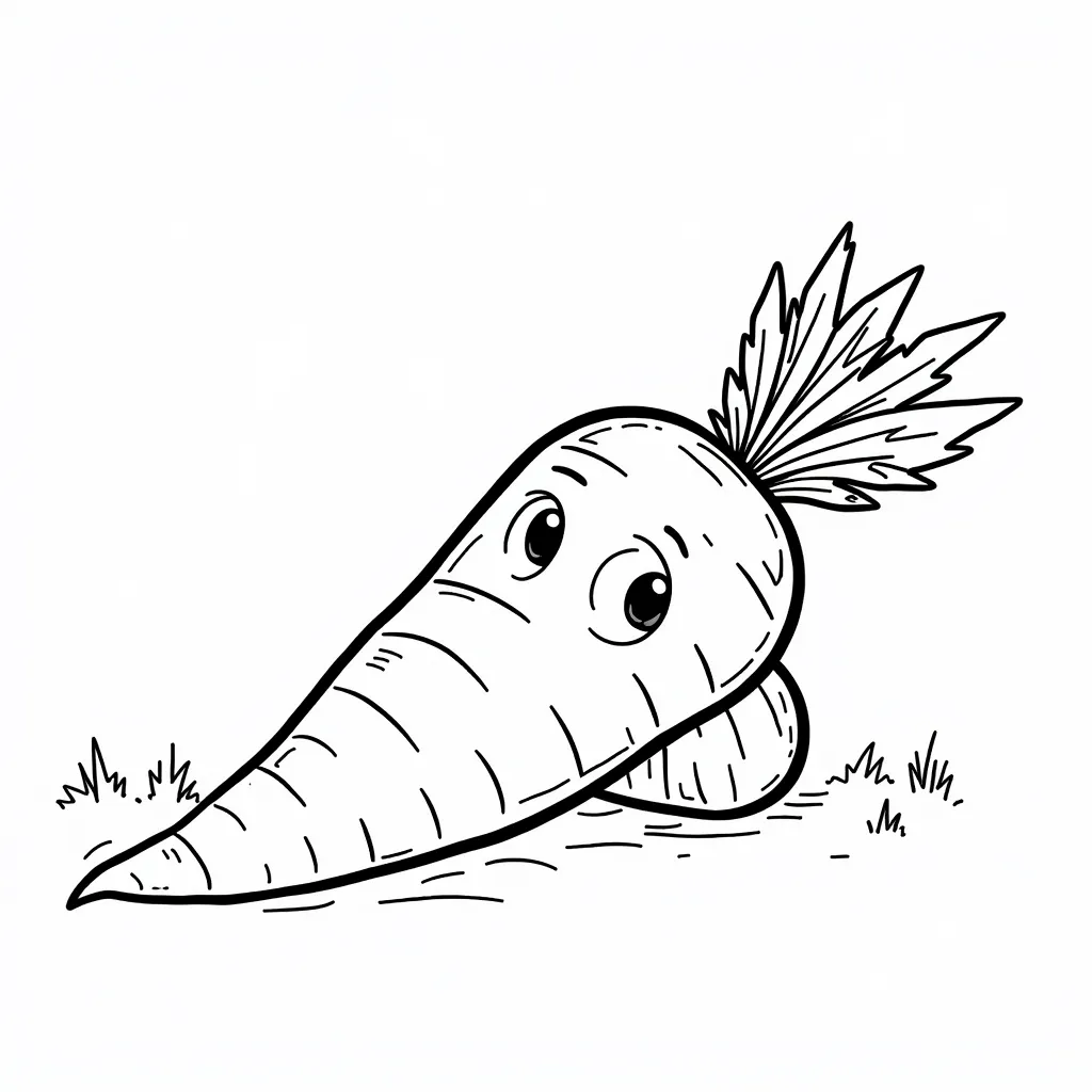 A robit eating carrot  coloring pages