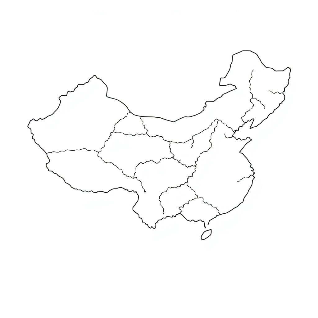 中国地图 صفحات التلوين