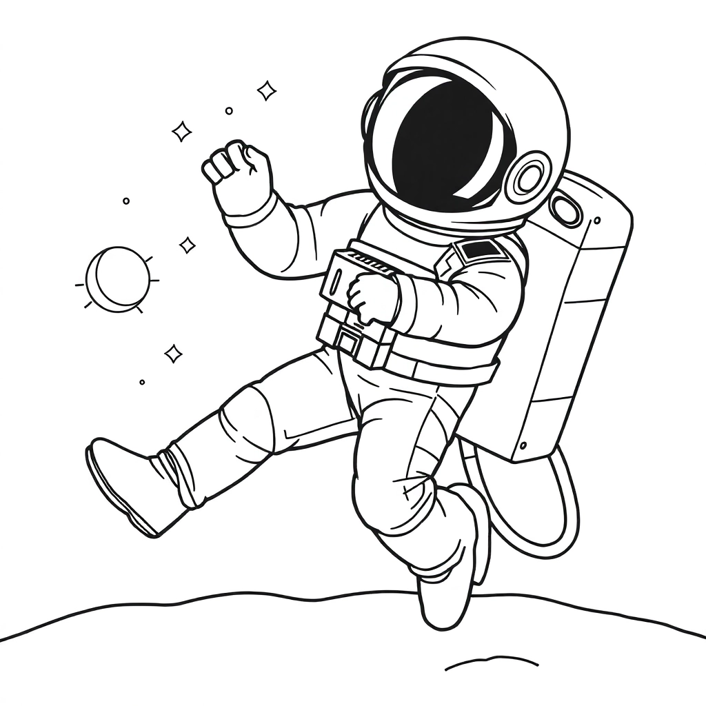 astronaut صفحات التلوين
